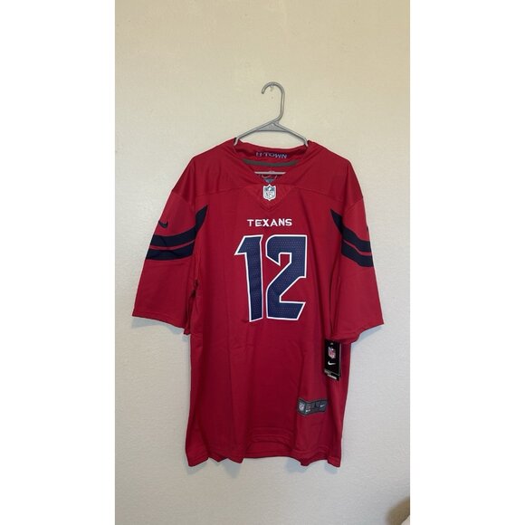 Nico Collins #12 Houston Texans Red Stitched Jersey Men's Size Large NWT - Picture 1 of 4